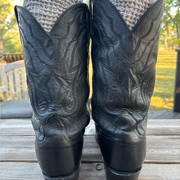 Lucchese 2000 Cowboy Boot, Black, Sz 14 D - Picture 2 of 13